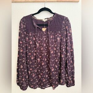 NWT- Mason & Belle Long Sleeve Blouse
